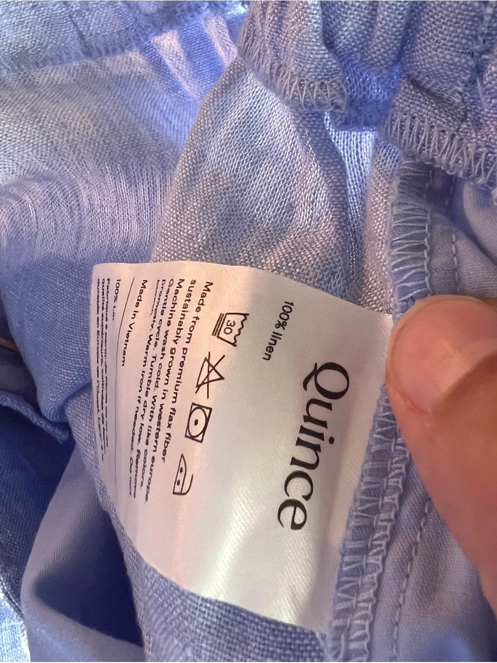 NWT quince blue linen pants size 4